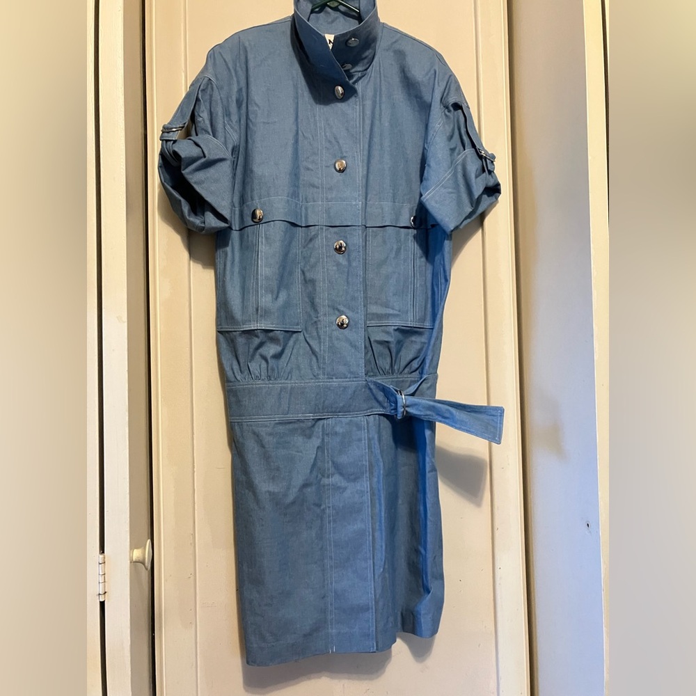 VINTAGE NR1 FOR Neiman Marcus DENIM BELTED ROMPER SKIRT SIZE 8